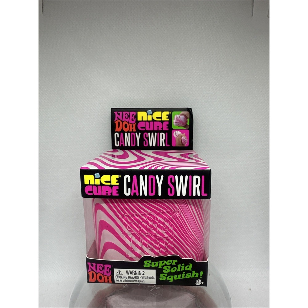 NeeDoh Candy Swirl Nice Cube - Ultra Rare Candy Cane Swirl Squeeze Toy NEW